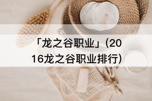 「龙之谷职业」(2016龙之谷职业排行)