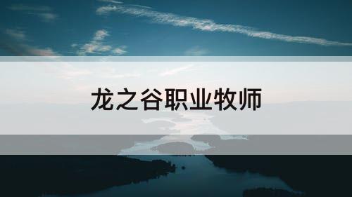 龙之谷职业牧师