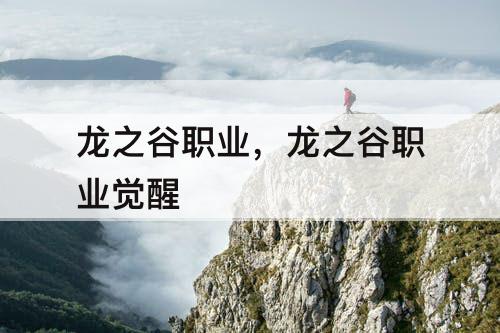 龙之谷职业,龙之谷职业觉醒