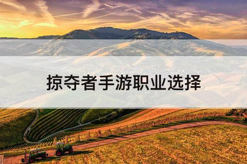掠夺者手游职业选择