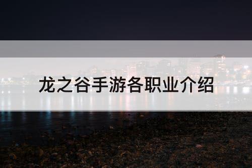 龙之谷手游各职业介绍