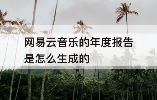 网易云音乐的年度报告是怎么生成的