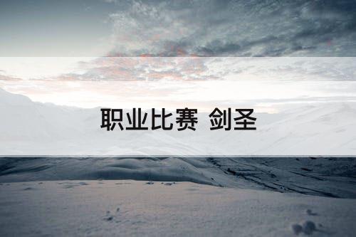 职业比赛 剑圣