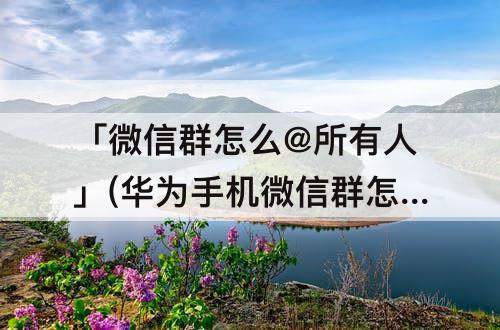 「微信群怎么@所有人」(华为手机微信群怎么@所有人)
