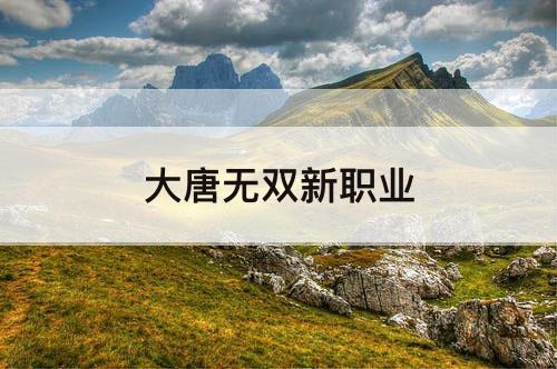 大唐无双新职业