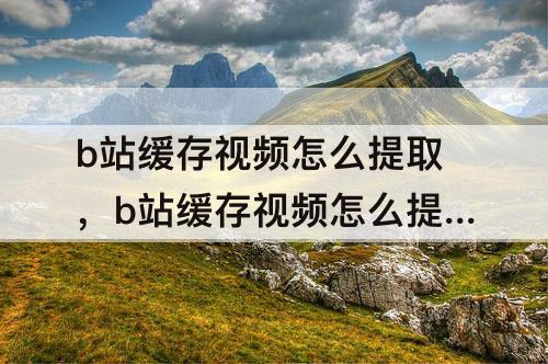 b站缓存视频怎么提取,b站缓存视频怎么提取方法
