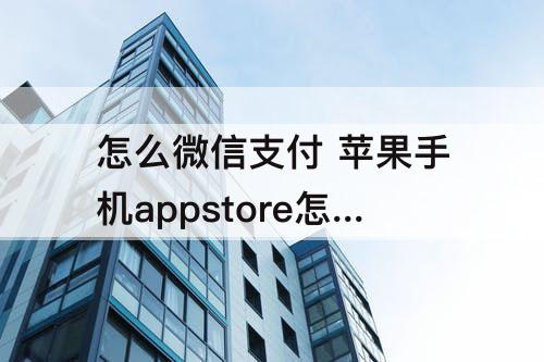怎么微信支付 苹果手机appstore怎么微信支付