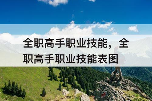 全职高手职业技能，全职高手职业技能表图