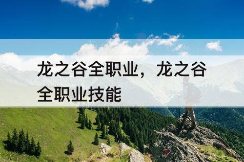 龙之谷全职业，龙之谷全职业技能
