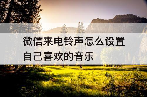微信来电铃声怎么设置自己喜欢的音乐