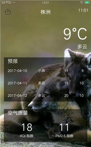 每日天气截图