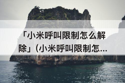 「小米呼叫限制怎么解除」(小米呼叫限制怎么解除11.02)