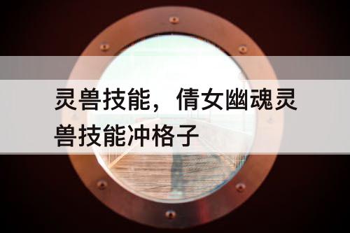 灵兽技能，倩女幽魂灵兽技能冲格子