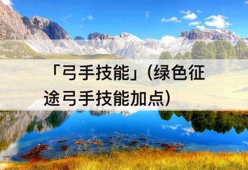 「弓手技能」(绿色征途弓手技能加点)