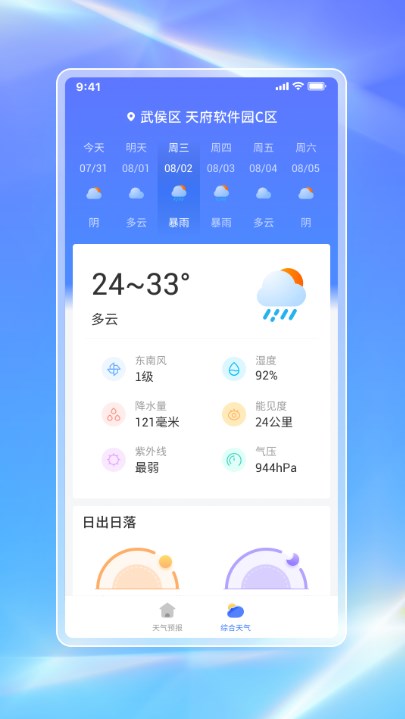 白鸽天气截图