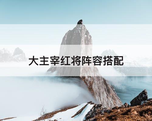 大主宰红将阵容搭配