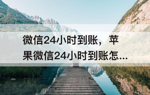 微信24小时到账，苹果微信24小时到账怎么设置
