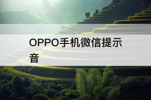 OPPO手机微信提示音