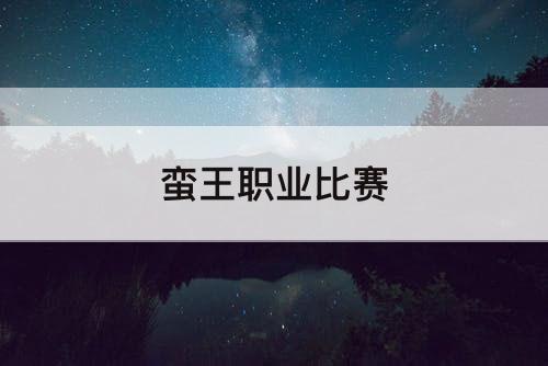 蛮王职业比赛