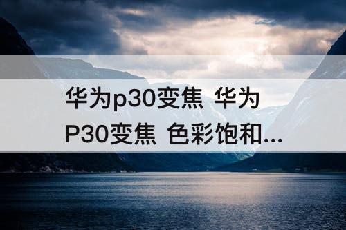 华为p30变焦 华为P30变焦 色彩饱和度低