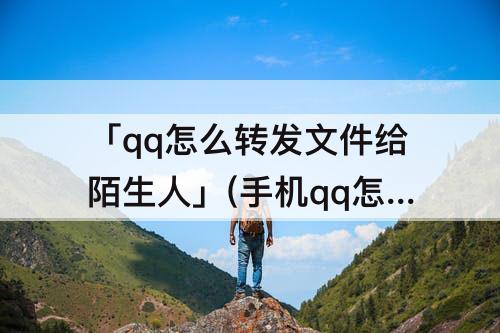 「qq怎么转发文件给陌生人」(手机qq怎么转发文件给陌生人)