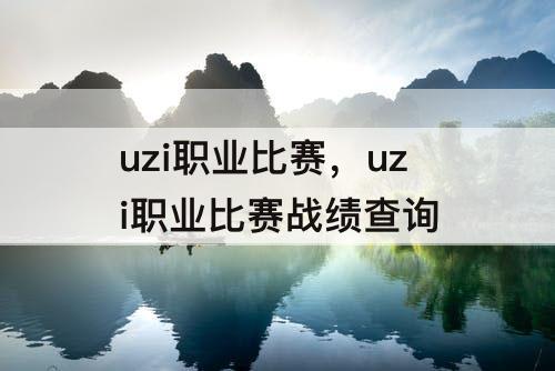 uzi职业比赛，uzi职业比赛战绩查询