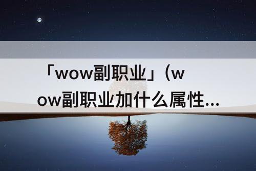 「wow副职业」(wow副职业加什么属性)