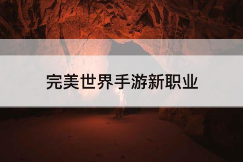完美世界手游新职业