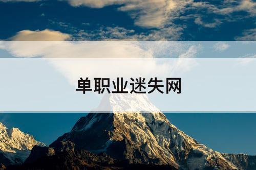 单职业迷失网