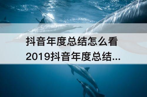 抖音年度总结怎么看 2019抖音年度总结怎么看