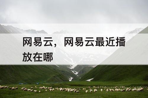 网易云，网易云最近播放在哪