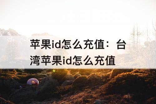苹果id怎么充值：台湾苹果id怎么充值
