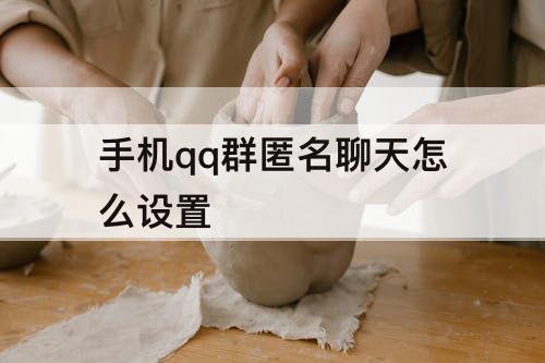 手机qq群匿名聊天怎么设置