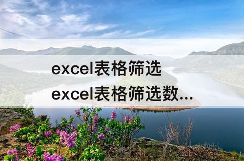 excel表格筛选 excel表格筛选数据不全