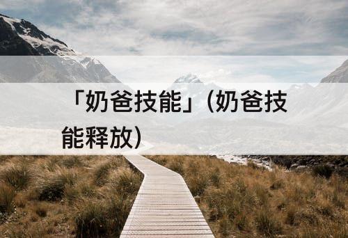 「奶爸技能」(奶爸技能释放)