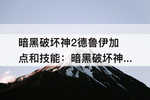 暗黑破坏神2德鲁伊加点和技能：暗黑破坏神2德鲁伊加点和技能图片 狼人