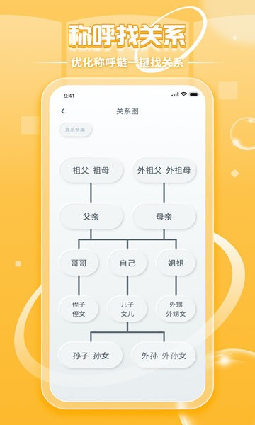 亲戚称呼计算器截图