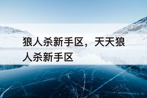 狼人杀新手区，天天狼人杀新手区