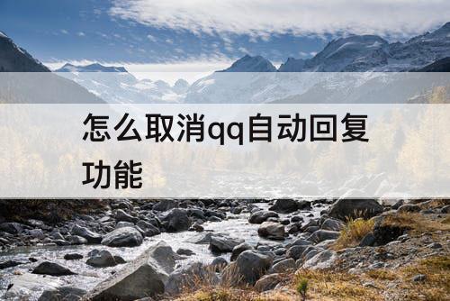 怎么取消qq自动回复功能