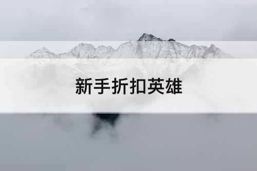 新手折扣英雄