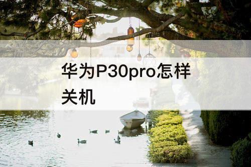 华为P30pro怎样关机