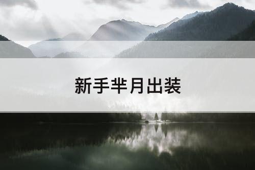 新手芈月出装
