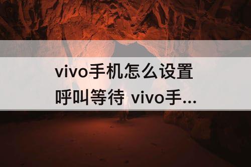 vivo手机怎么设置呼叫等待 vivo手机怎么设置呼叫等待功能