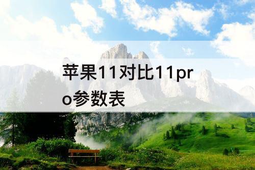 苹果11对比11pro参数表