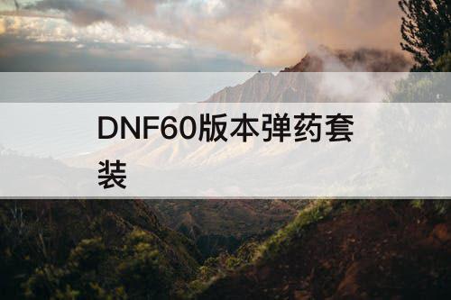 DNF60版本弹药套装