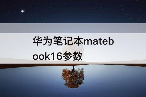 华为笔记本matebook16参数