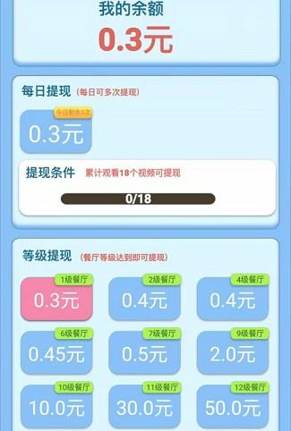 元气餐厅红包版截图