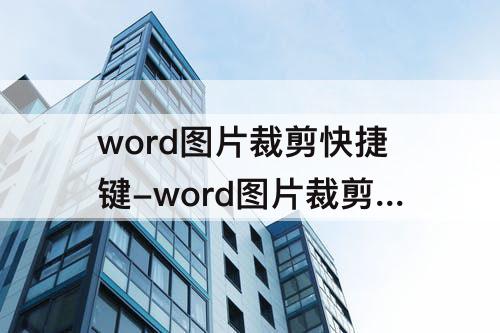 word图片裁剪快捷键-word图片裁剪快捷键ctrl加什么