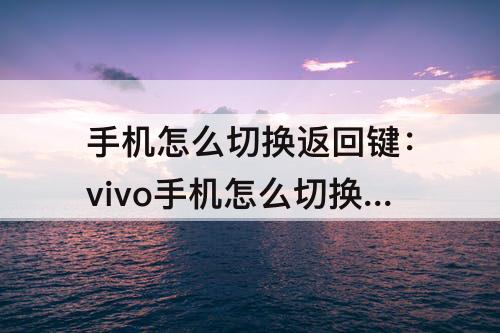 手机怎么切换返回键：vivo手机怎么切换返回键模式