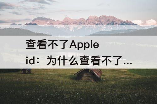 查看不了Apple id：为什么查看不了apple id订阅